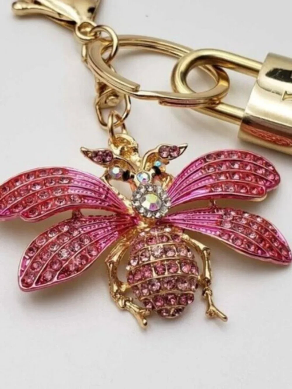 Louis Vuitton Gold Padlock 🔑 Authentic LV Unbranded Keychain Bag Charm